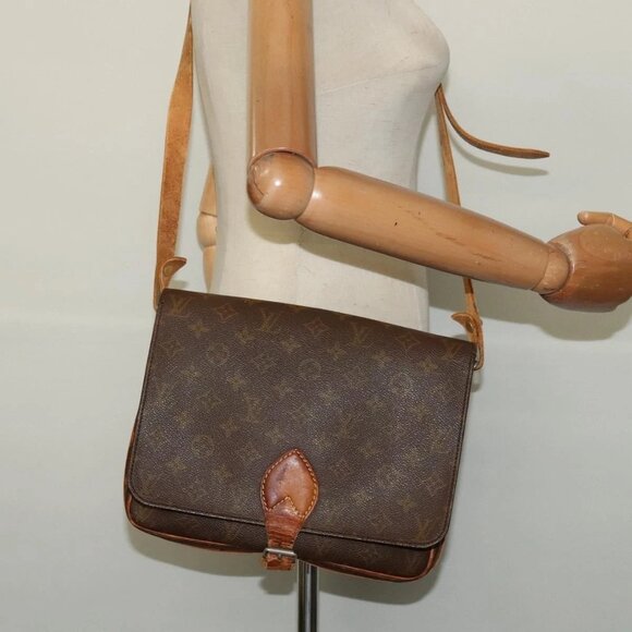 LOUIS VUITTON Monogram Cartouchiere GM Shoulder Bag Vintage M51252 Auth 133854 - Picture 1 of 16